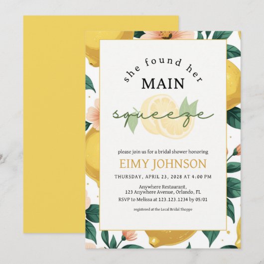 彼女の大切な人 招待状 (正面/裏面)