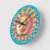 彼女の太陽 ラウンド壁時計 (傾斜)