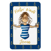 彼女の女の子の旅行クルーズおもしろいドアのために マグネット (縦)