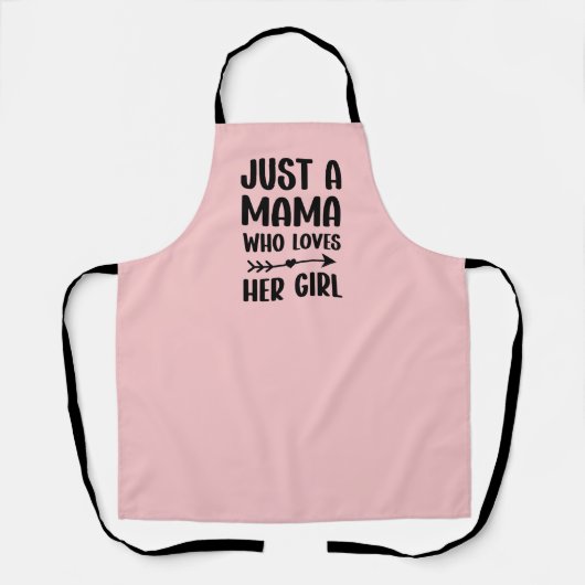 彼女の女の子を愛する単なるママの日の贈り物 エプロン (正面)