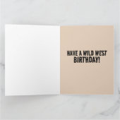 彼女の女性のカーボーイ誕生日グリーティングカードになる サンキューカード (内部)