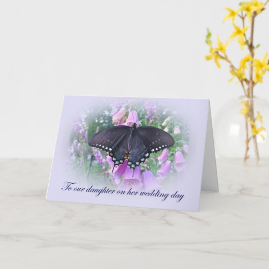 彼女の婚礼の日の娘 カード (黄色い花)