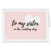 "彼女の婚礼の日の私の姉妹"へのかわいいハートのピンク (正面横)