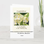 彼女の婚礼の日の私の娘に カード (裏面)