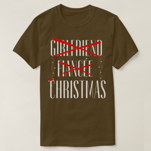 彼女の婚約女性のクリスマス Tシャツ (デザイン正面)