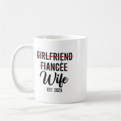 彼女の婚約者の妻結婚の新郎の結婚したEst。 コーヒーマグカップ (左)