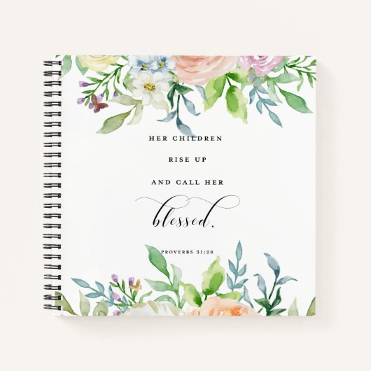 彼女の子どもたちが立ち上がり、ノートを呼賛美ぶ ノートブック (正面)