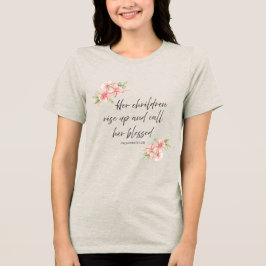 彼女の子らは立ち上がり彼女を祝福と呼ぶ トライブレンドTシャツ