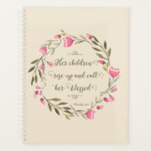 彼女の子供たちが彼女賛美を呼び出す – Prov 31:28 プランナー手帳 (正面)