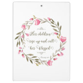 彼女の子供たちが立ち上がって彼女に電話賛美する クリップボード (裏面)