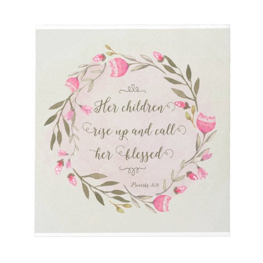 彼女の子供たちが立ち上がって彼女に電話賛美する ノートパッド (正面)