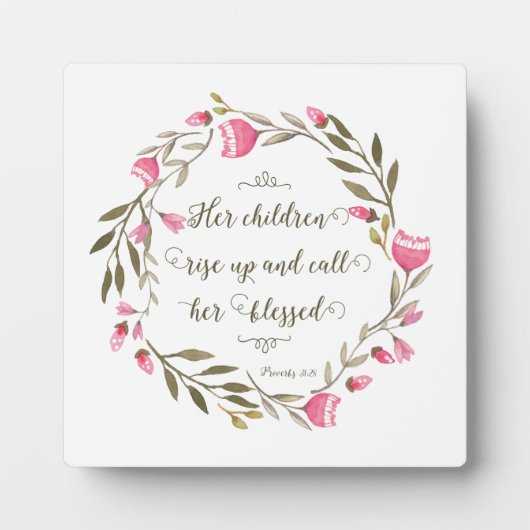 彼女の子供たちが立ち上がって彼女に電話賛美する フォトプラーク (正面)