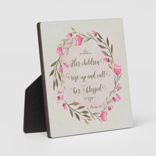 彼女の子供たちが立ち上がって彼女に電話賛美する フォトプラーク (正面)