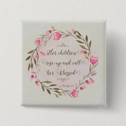 彼女の子供たちが立ち上がって彼女に電話賛美する 缶バッジ (正面)