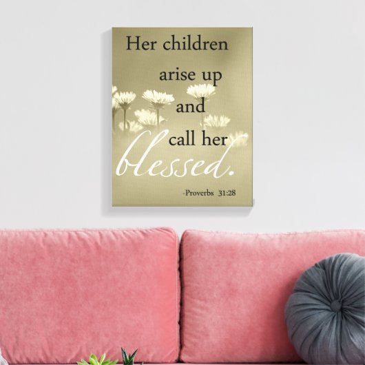 彼女の子供たちは立ち上がって彼女のキャンバス賛美を呼び出す キャンバスプリント (インサイチュ (リビング))