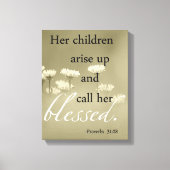 彼女の子供たちは立ち上がって彼女のキャンバス賛美を呼び出す キャンバスプリント (正面)