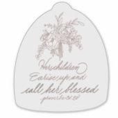 彼女の子供たちは起き上がって彼女に電話賛美する シール (正面)