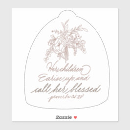 彼女の子供たちは起き上がって彼女に電話賛美する シール