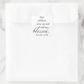 彼女の子供たちは起き上がって彼女を呼賛美ぶ スクエアシール (バッグ)