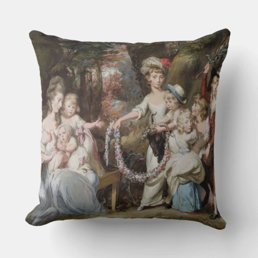 彼女の子供の夫人Justinian Casamajorおよび8、 クッション (正面)