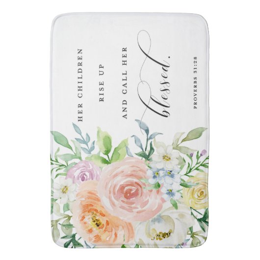 彼女の子供は立上がりましたり及び彼女の賛美されたバス・マットを呼びます バスマット (正面縦)