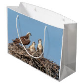 彼女の子供を持つミサゴのお母さん ラージペーパーバッグ (裏面アングル)