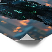 彼女の子猫との愛らしい小さな女の子 ポスター (角)