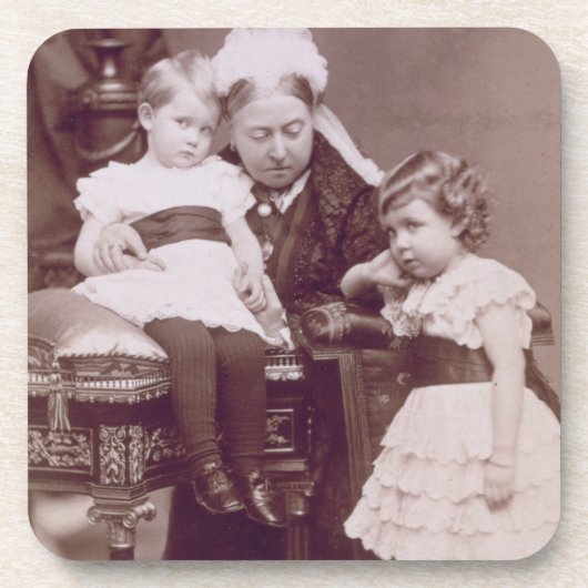 彼女の孫を持つビクトリア(1819-1901年)女王、 コースター (正面)