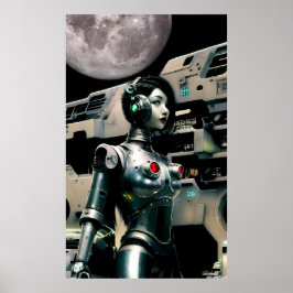 彼女の宇宙キャリアのフロンティア – Ken Gage Art ポスター