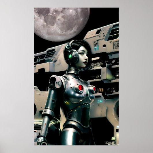 彼女の宇宙キャリアのフロンティア – Ken Gage Art ポスター (正面)