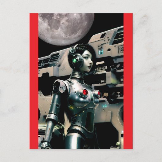 彼女の宇宙キャリアのフロンティア – Ken Gage Art ポストカード (正面)