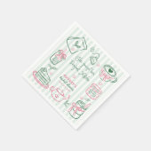 彼女の完璧なマッチァグリーンの結婚前お祝いパーティーが見つかった スタンダードカクテルナプキン (角)