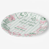 彼女の完璧なマッチァグリーンの結婚前お祝いパーティーが見つかった ペーパープレート (アングル)