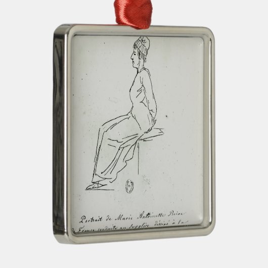 彼女の実行へのMarieアントワネットの方法 メタルオーナメント (右)