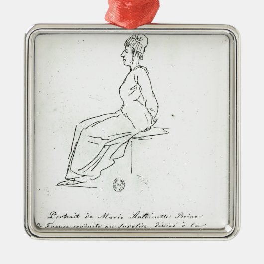 彼女の実行へのMarieアントワネットの方法 メタルオーナメント (正面)