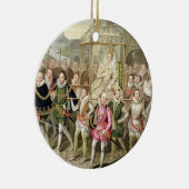 彼女の宮廷人を持つ行列のエリザベス女王一世 セラミックオーナメント (右)