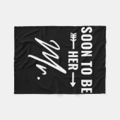 彼女の将来の夫であるBriの新郎になる婚約したへ フリースブランケット (正面(横))