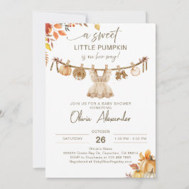 彼女の小さなかぼちゃがやってくる、秋の洗濯ボヘミアンスタイル 招待状