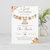 彼女の小さなかぼちゃがやってくる、秋の洗濯ボヘミアンスタイル 招待状 (スタンド正面)