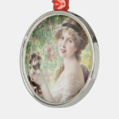 彼女の小さな子猫 メタルオーナメント (左)