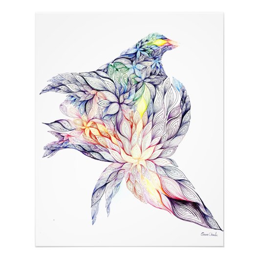 彼女の巣の中の鳥 フォトプリント            (正面)