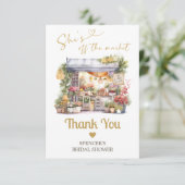 彼女の市場からのゴールドフラット感謝カード サンキューカード (スタンド正面)