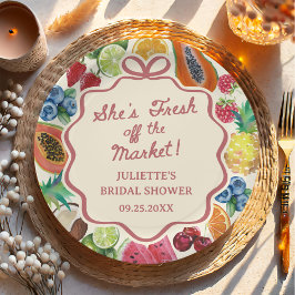 彼女の市場からフレッシュ オフ フルーツ ブライズ シャワー ペーパープレート