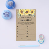 彼女の年齢は？ グリーンネイチャー ひまわり ゲーム カード (シングル)