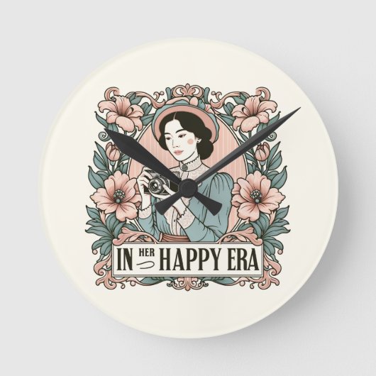 彼女の幸福な時代に ラウンド壁時計 (正面)