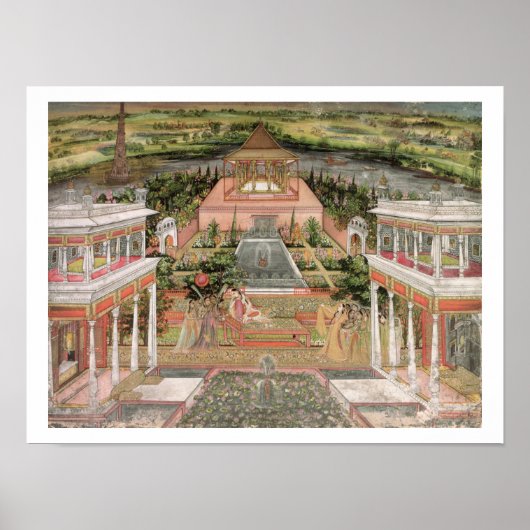 彼女の庭のムガルプリンセス(紙のガッシュ) ポスター (正面)