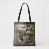 彼女の庭遊にシャムのソフィーがいる トートバッグ (正面)