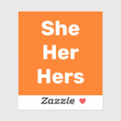 彼女の彼女の発音ビニールステッカー シール (シート)