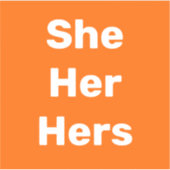 彼女の彼女の発音ビニールステッカー シール (正面)