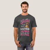 彼女の心の中のイエスとジャーマンシェパードのTシャツ Tシャツ (正面フル)